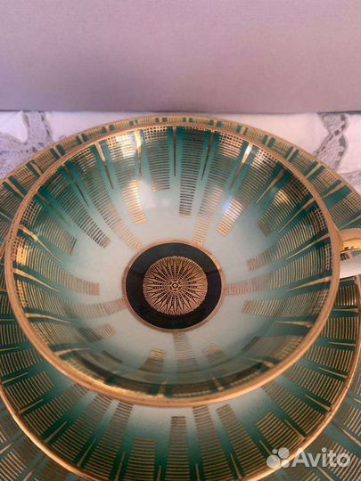 Коллекционная чайная тройка фарфор Германия