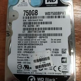 Жесткий диск WD Black 750 Гб