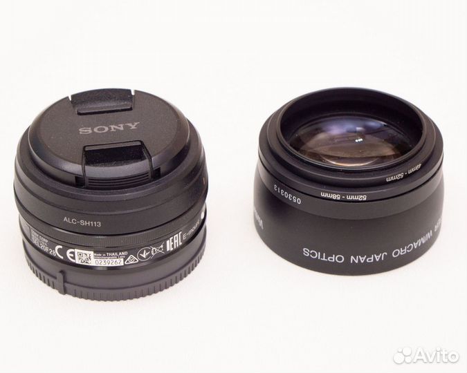 Объектив sony SEL20F28 с шириком х0.43