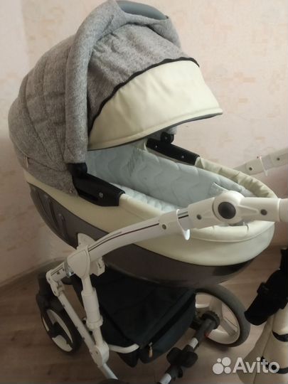 Коляска 2 в 1 экокожа+Текстиль