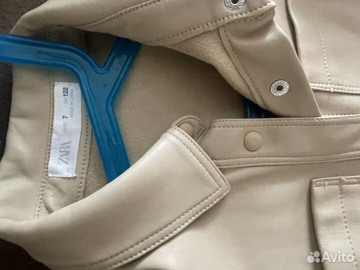 Кожаная рубашка zara