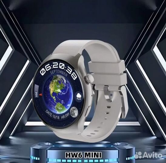 Часы умные круглые HW6 mini