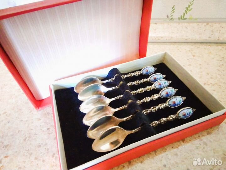 Ложечки с финифтью (клеймо мк-4)