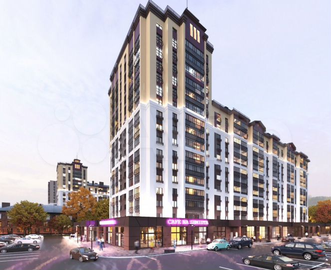 2-к. квартира, 45,5 м², 12/16 эт.