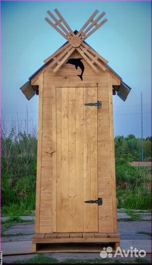 Дачный туалет деревянный DRE449