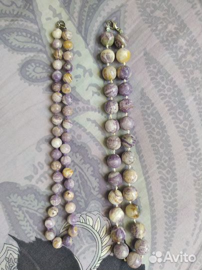 Чароит бусы из натурального чароита