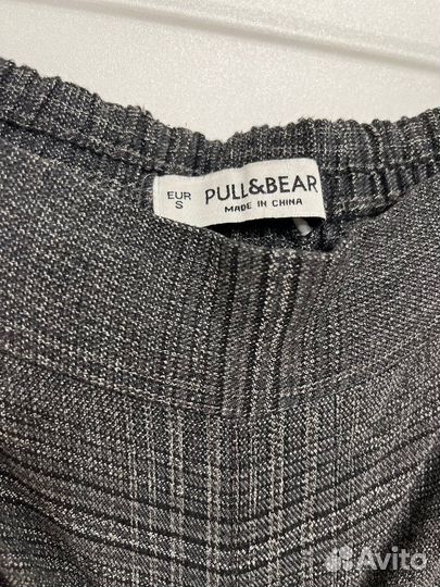 Брюки женские укороченные в серую клетку