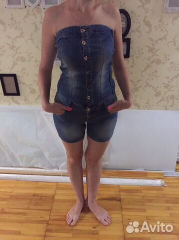 Джинсовый комбинезон