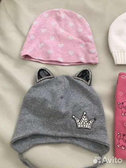 Шапки на девочку 6 мес-2 года