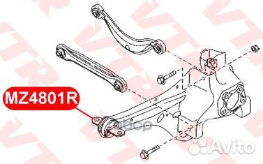 Сайлентблок заднего продольного рычага MZ4801R VTR