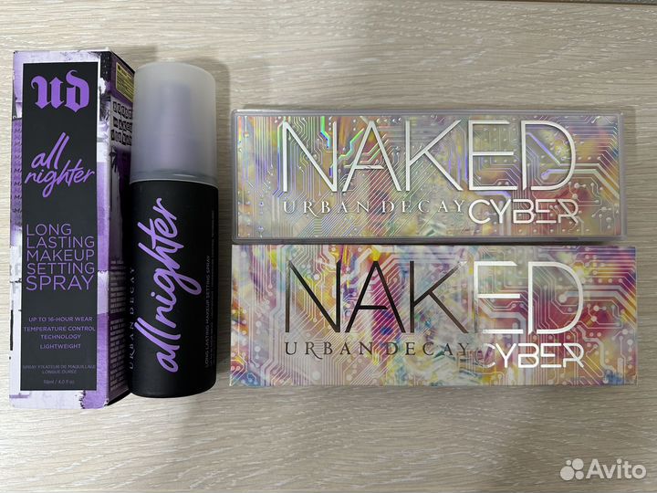 Палетка и Спрей для фиксации макияжа Urban decay