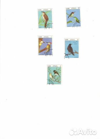 Коллекия марок птицы Куба 1977