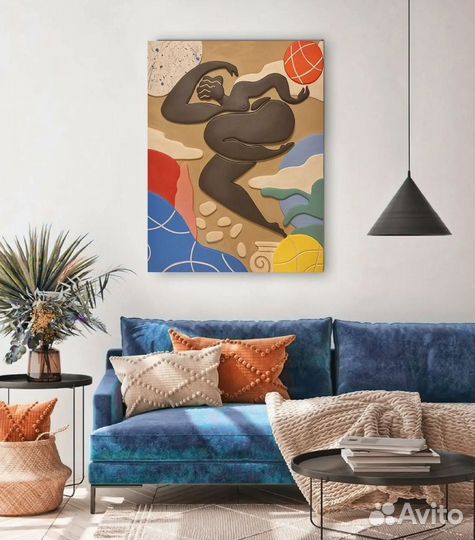 Гипсовое панно барельеф