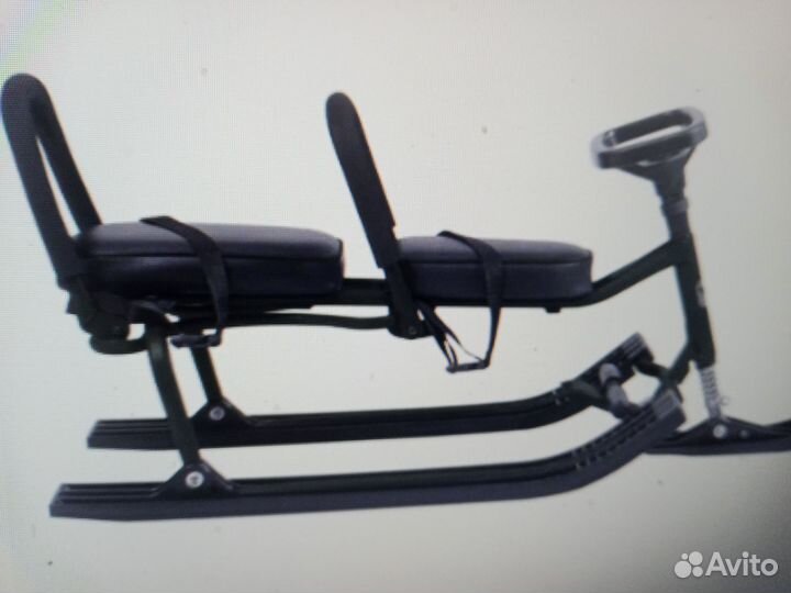 Детский снегокат для двоих детей