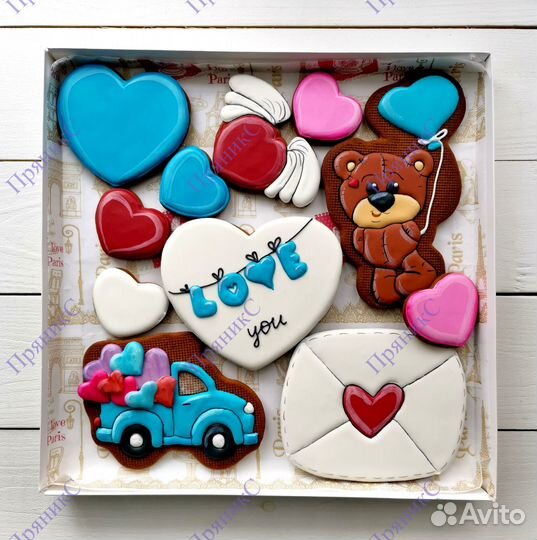 Имбирные пряники под заказ. Для влюблённых. прянис