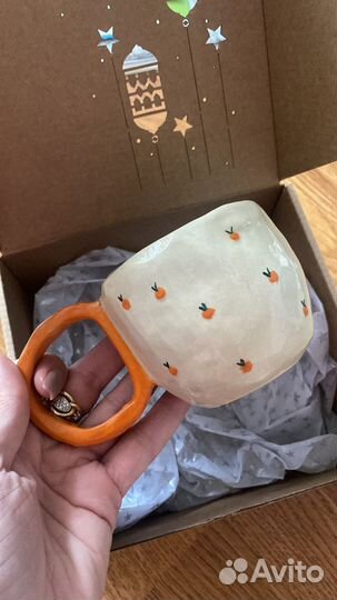 Керамическая кружка ручной работы