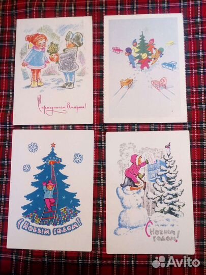 Редкие открытки В.Зарубина. Подписанные