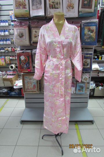 Халат женский шелковый