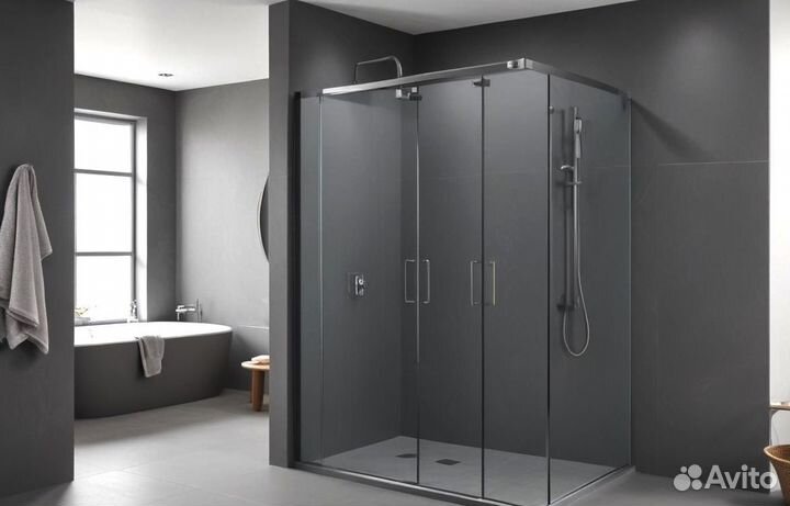 Стеклянные душевые перегородки
