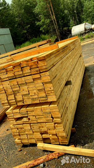 Доска обрезная 25х100х6000мм 1 сорт ГОСТ