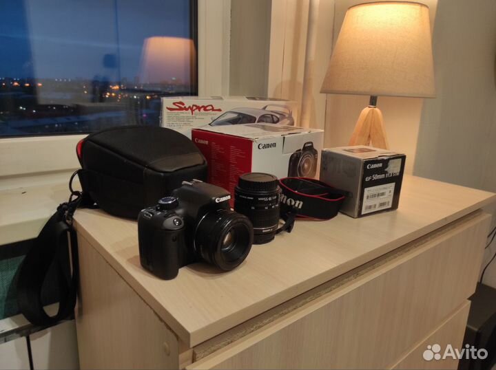 Фотоаппарат canon 550d 50mm 1.8 stm + 18-55(kit)