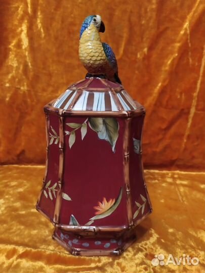 Чайница Попугай 60 г. Майолика Европа