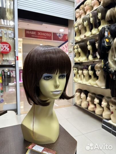 Парик каре из натуральных волос