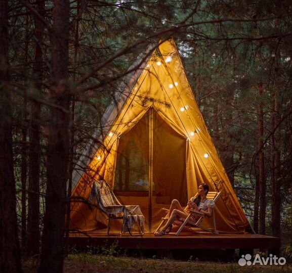 Глэмпинг. Аренда сафари-тента на двоих