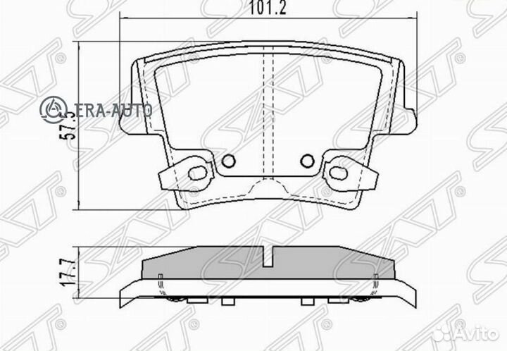 SAT ST-05139191AA Колодки тормозные зад chrysler 300 C 04/lancia thema LX 11