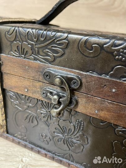 Деревянная шкатулка/ящик под вино,разм 34*13*13