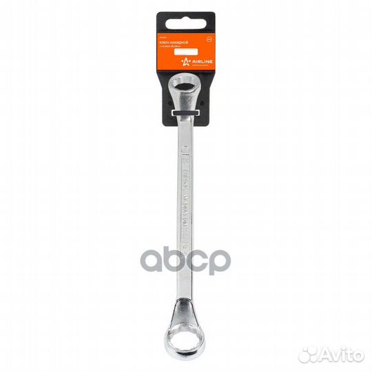 Ключ накидной с изгибом 25х28мм пласт. подвес