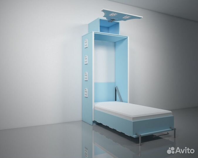 Подъемная откидная шкаф кровать домик детская Б-11