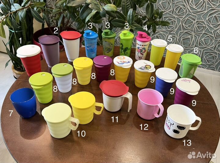 Стаканы, кружки, термос от Tupperware (новые)