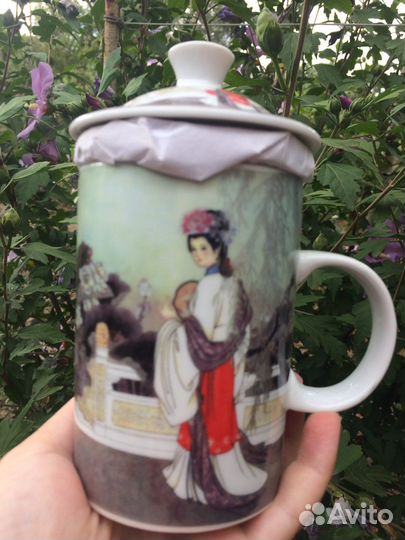 Кружка заварочная фарфор с крышкой новая