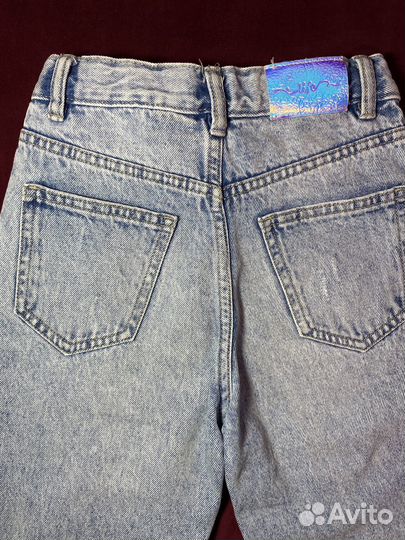 Джинсы широкие для девочки 128