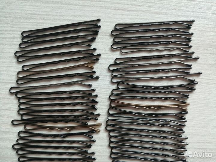 Невидимки для волос черные 44 шт