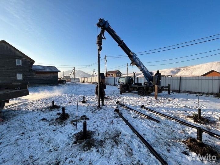 Винтовые сваи с установкой