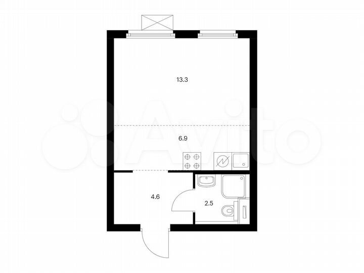 Квартира-студия, 27,3 м², 16/33 эт.