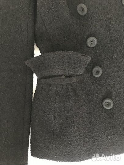 Пиджак Moschino двубортный, черный. шерсть