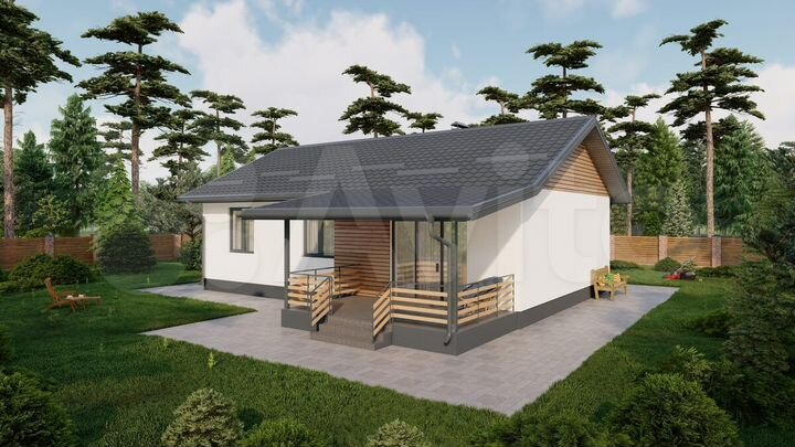 Дом 106 м² на участке 8 сот.