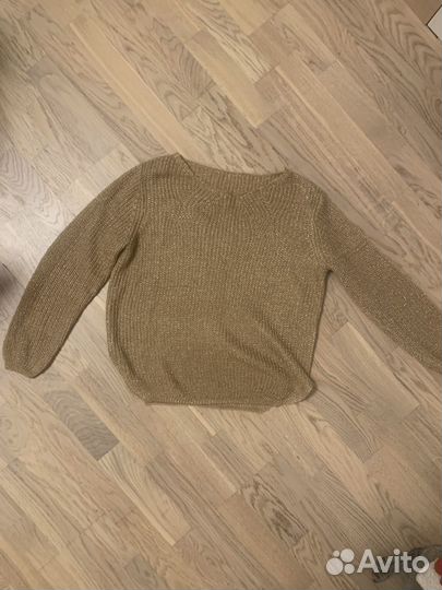 Свитер паутинка золото