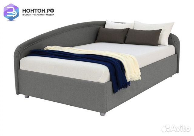 Тахта угловая жаккард темно-серый