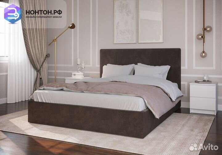 Кровать Диана велюр шоколад