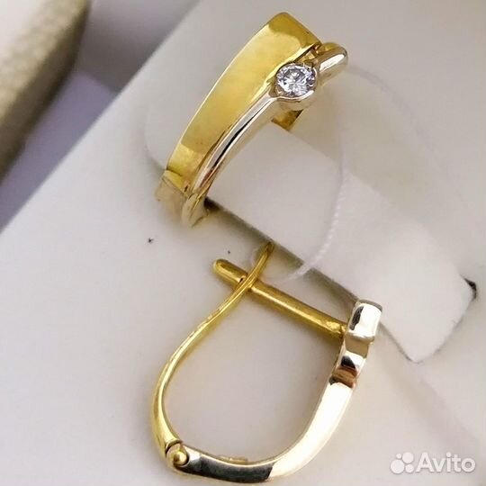 Серьги / 3,11г / Золото585 / бриллианты