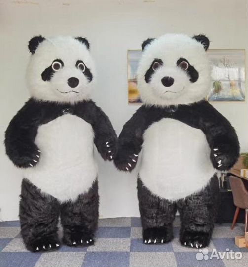 Аэрокостюм надувной Панда, ростовая кукла 2м