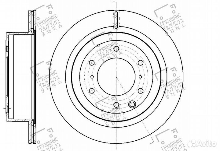 Диск тормозной вентилируемый, gbrake (Япония) GR-2