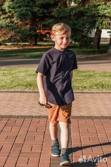 Комплект рубашка и шорты H&M размер 128