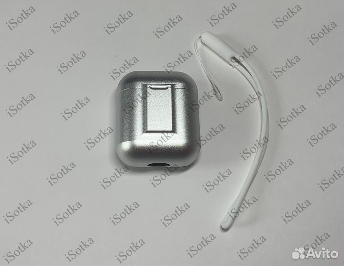 Чехол для AirPods 1/2 серия металлический (серебря