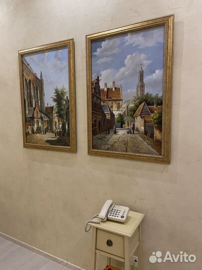 Картина в раме на холсте бу 100/50