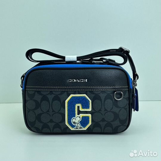 Сумка мужская натуральная кожа coach